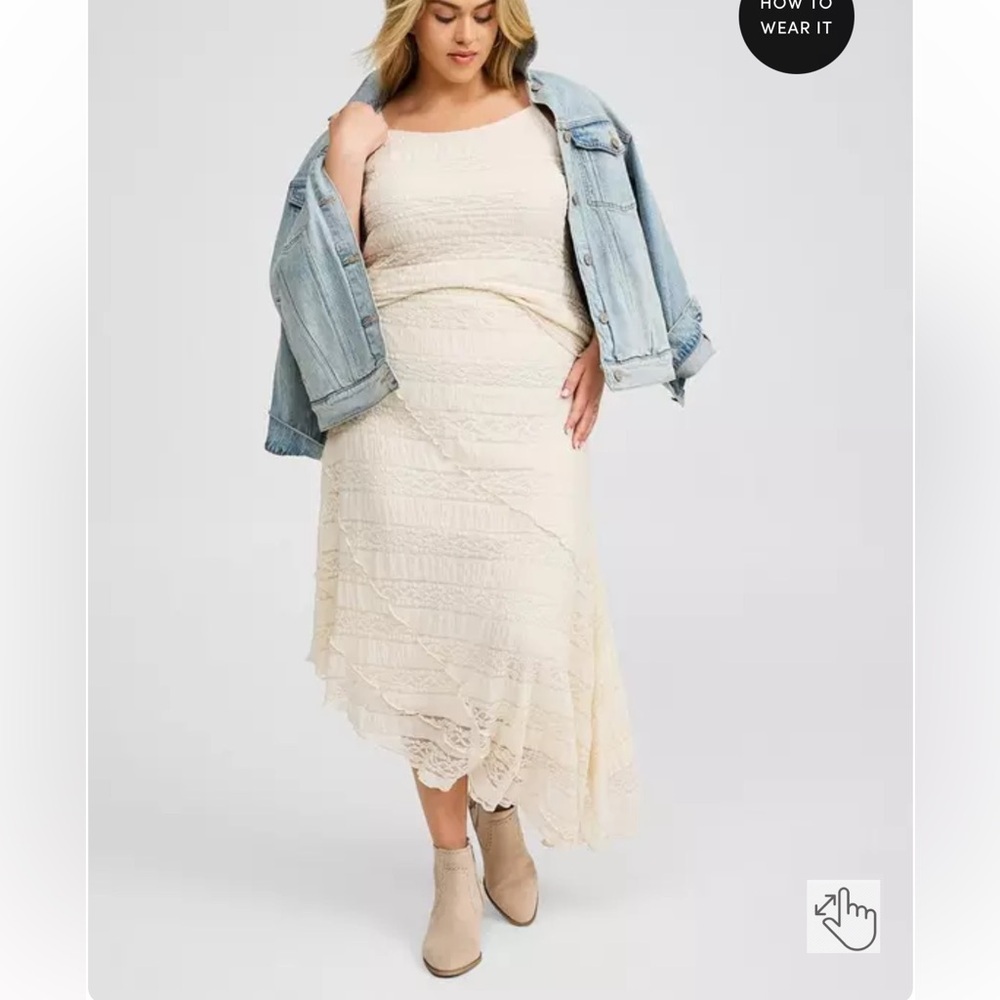Maxi Asymmetrical Lace Skirt NWT